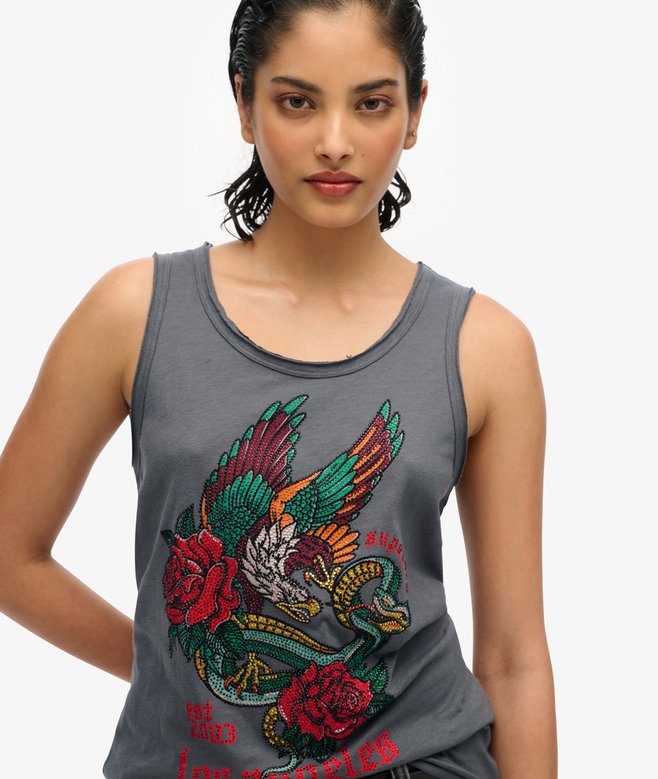 Neo Trad Tattoo Scoop Neck Tank Top