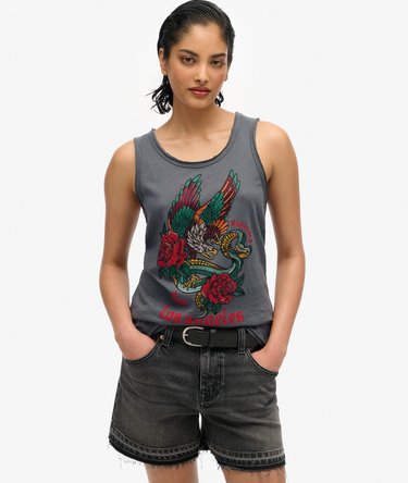 Neo Trad Tattoo Scoop Neck Tank Top Image 1