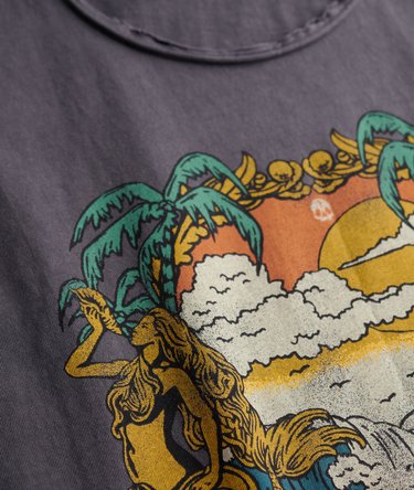 Camiseta de tirantes con espalda olímpica y gráfico Psych Surf Image 5