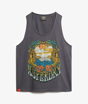 Camiseta de tirantes con espalda olímpica y gráfico Psych Surf Image 6