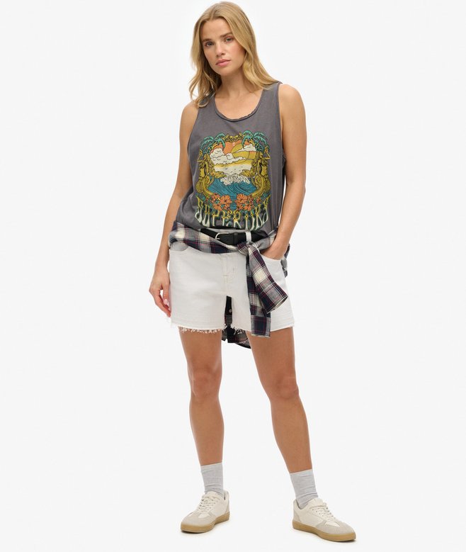 Psych Surf Graphic Racer Vest Top