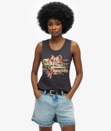 Vintage Logo Tokyo Scoop Neck Tank Top Image 1