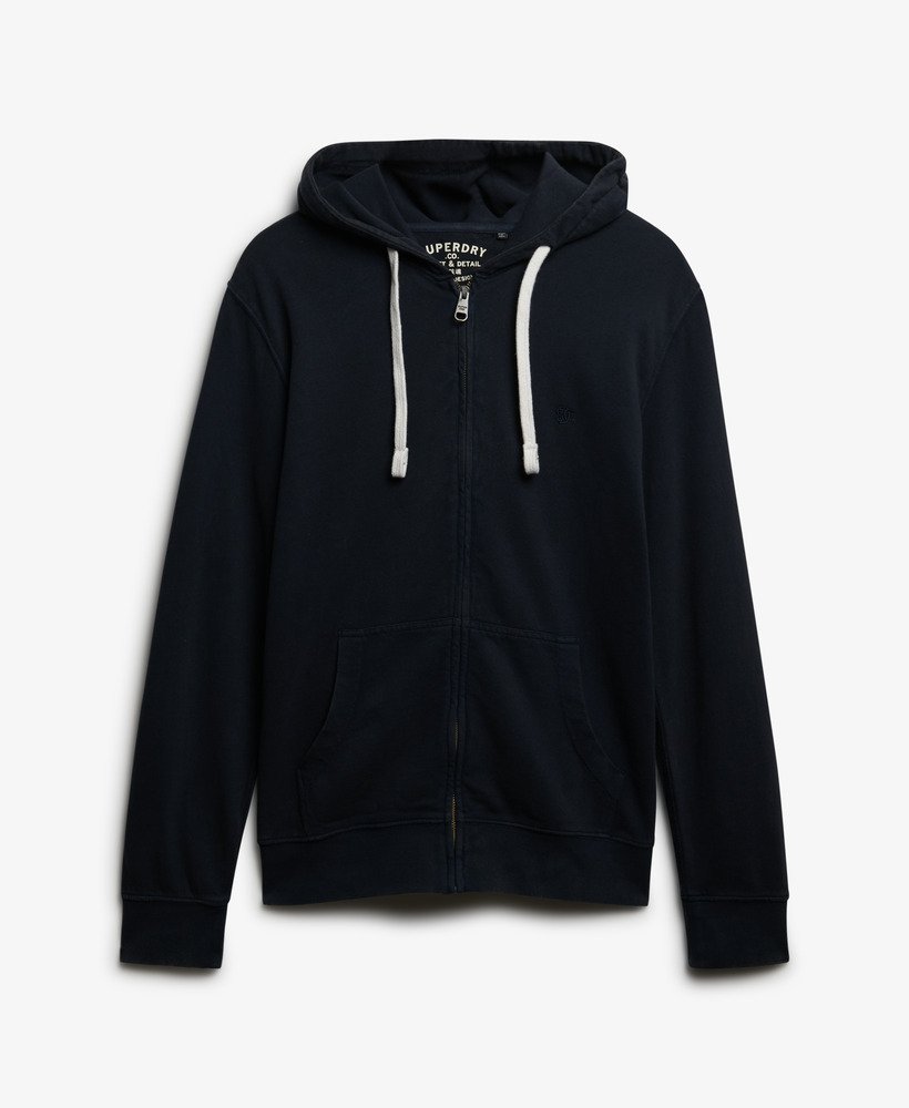 mens Classic Essential Zip Hoodie in BRADLEY NAVY | Superdry US