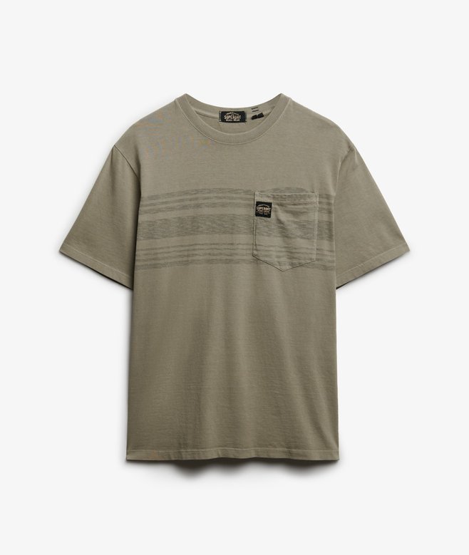 Contrast Stripe Pocket T-Shirt