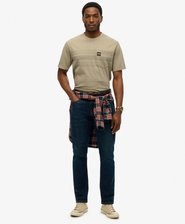 T-Shirt mit Tasche und Kontraststreifen