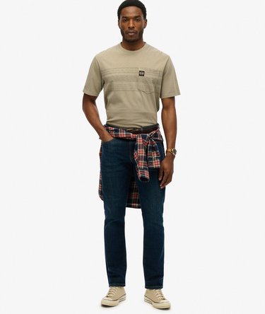 Contrast Stripe Pocket T-Shirt Image 2