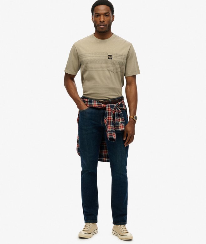 Contrast Stripe Pocket T-Shirt