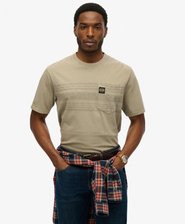 T-Shirt mit Tasche und Kontraststreifen