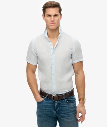 SD Embroidered Vacation Linen Shirt Image 1