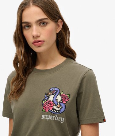 Old School Tattoo Relaxed T-Shirt Image 3