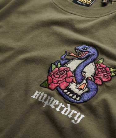 Old School Tattoo Relaxed T-Shirt Image 5