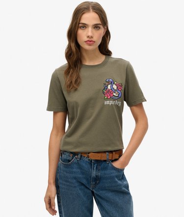 Old School Tattoo Relaxed T-Shirt Image 1