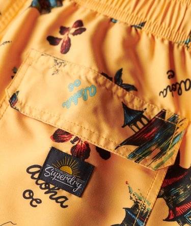 Recycled Hawaiian Print 17-inch Swim Shorts Image 10