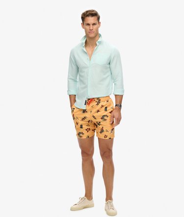 Recycled Hawaiian Print 17-inch Swim Shorts Image 2