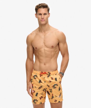 Recycled Hawaiian Print 17-inch Swim Shorts Image 1