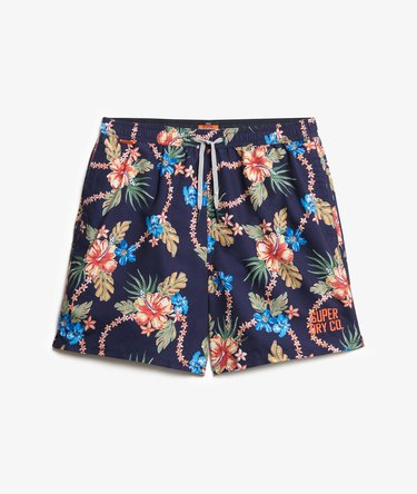 Hawaiian Print 16-Inch Swim Shorts Image 8
