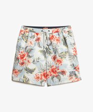 Hawaiian Print 16-Inch Swim Shorts