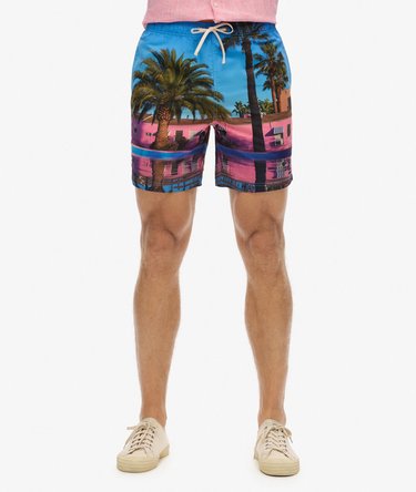 Photographic 17-inch Recycled Swim Shorts Image 7