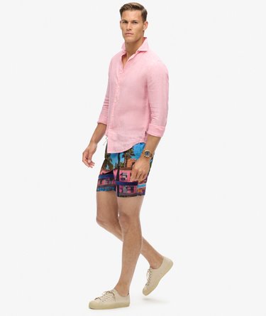 Photographic 17-inch Recycled Swim Shorts Image 5