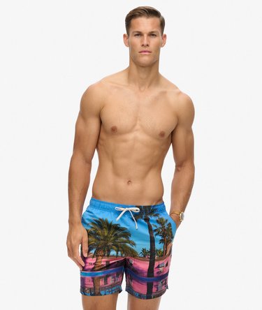 Photographic 17-inch Recycled Swim Shorts Image 1