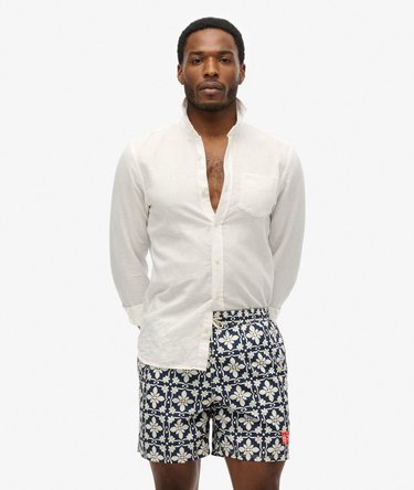 17&quot; badshorts med kakelmönster Image 3