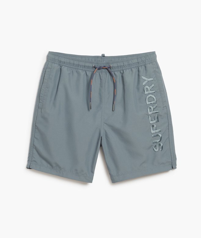mens Premium Embroidered 17-inch Swim Shorts in STORMY WEATHER