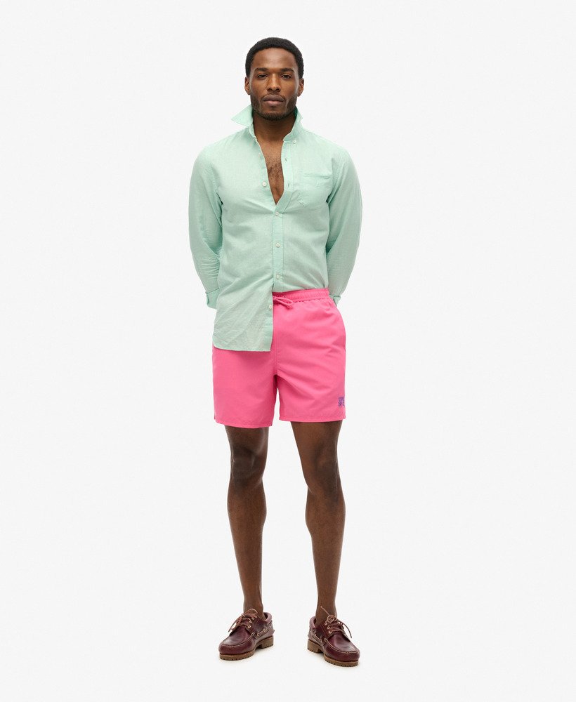 mens Essential 16-inch Swim Shorts in SHOCKING PINK | Superdry US