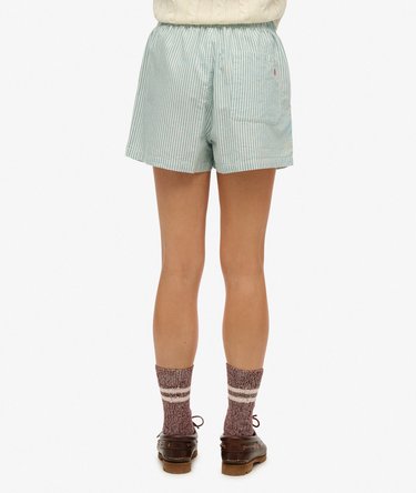 Organic Cotton Stripe Elasticated Shorts Image 3
