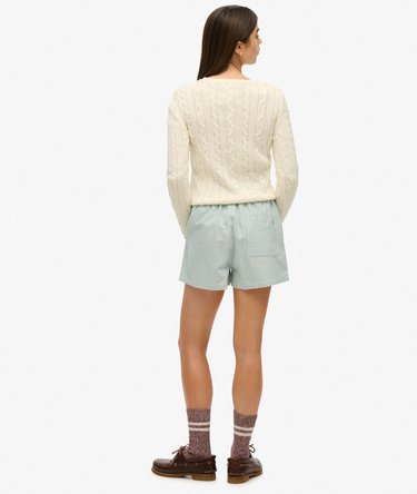 Organic Cotton Stripe Elasticated Shorts Image 5