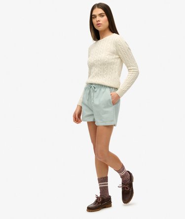 Organic Cotton Stripe Elasticated Shorts Image 4