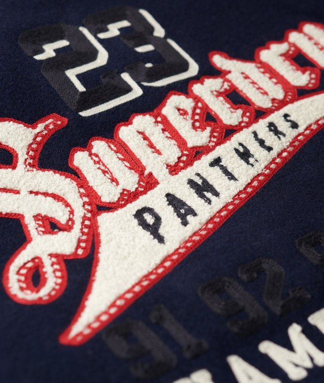 College Varsity Patched Bomber Jacket