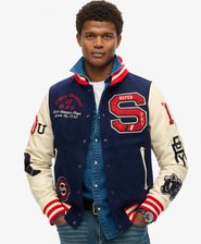 College Varsity Patched Bomber Jacket