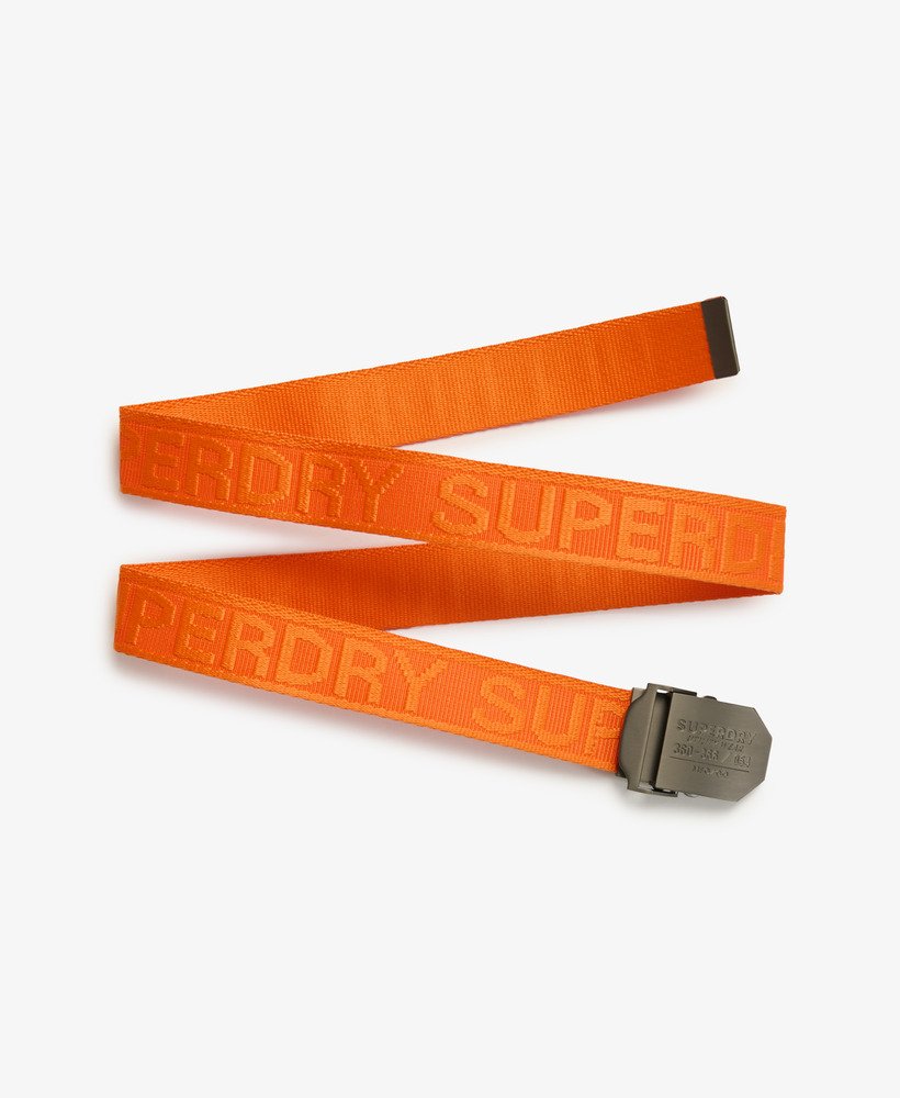 mens Workwear Webbing Belt in Denim Co Rust Orange