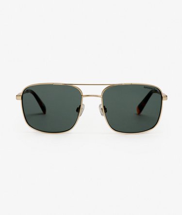 Square Metal Aviator Sunglasses Image 3