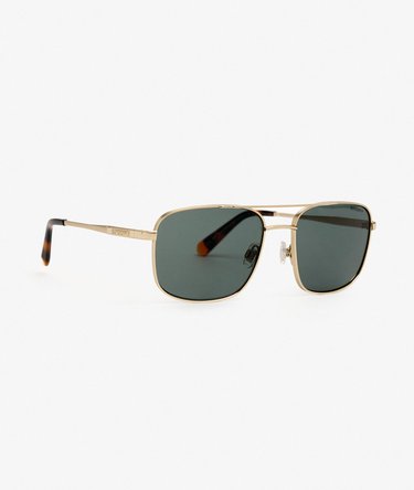 Square Metal Aviator Sunglasses Image 2