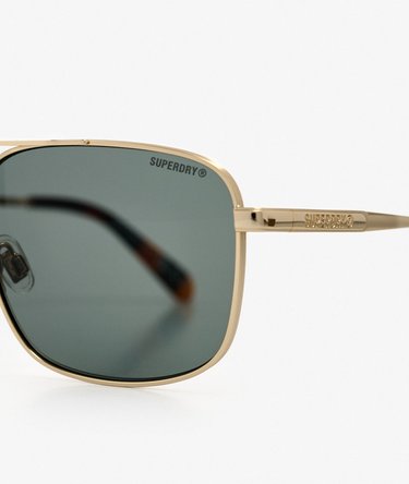 Square Metal Aviator Sunglasses Image 5