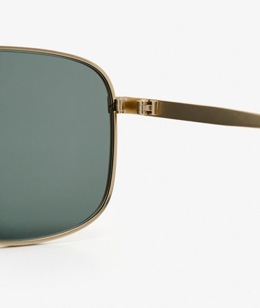 Square Metal Aviator Sunglasses Image 6