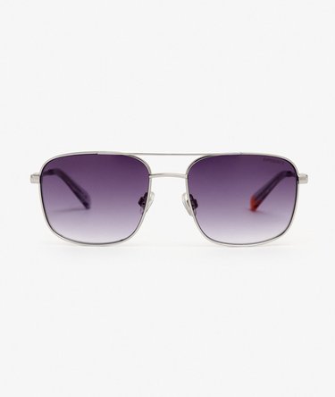 Square Metal Aviator Sunglasses Image 3