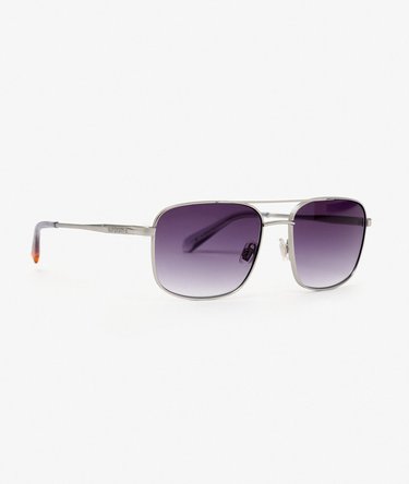 Square Metal Aviator Sunglasses Image 2