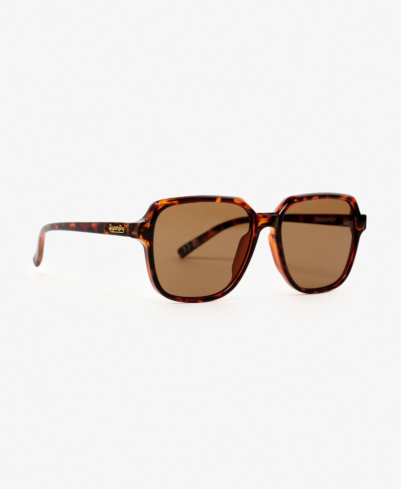 womens Oversized Square Sunglasses in Tortoiseshell / Brown lens