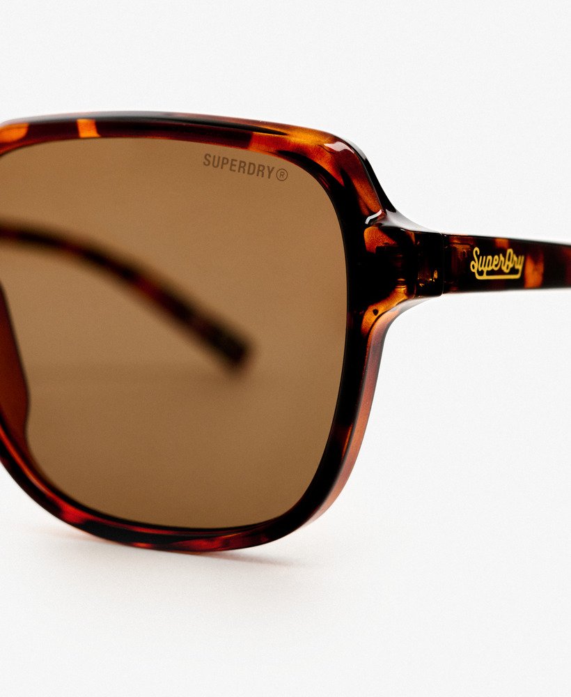 womens Oversized Square Sunglasses in Tortoiseshell / Brown lens