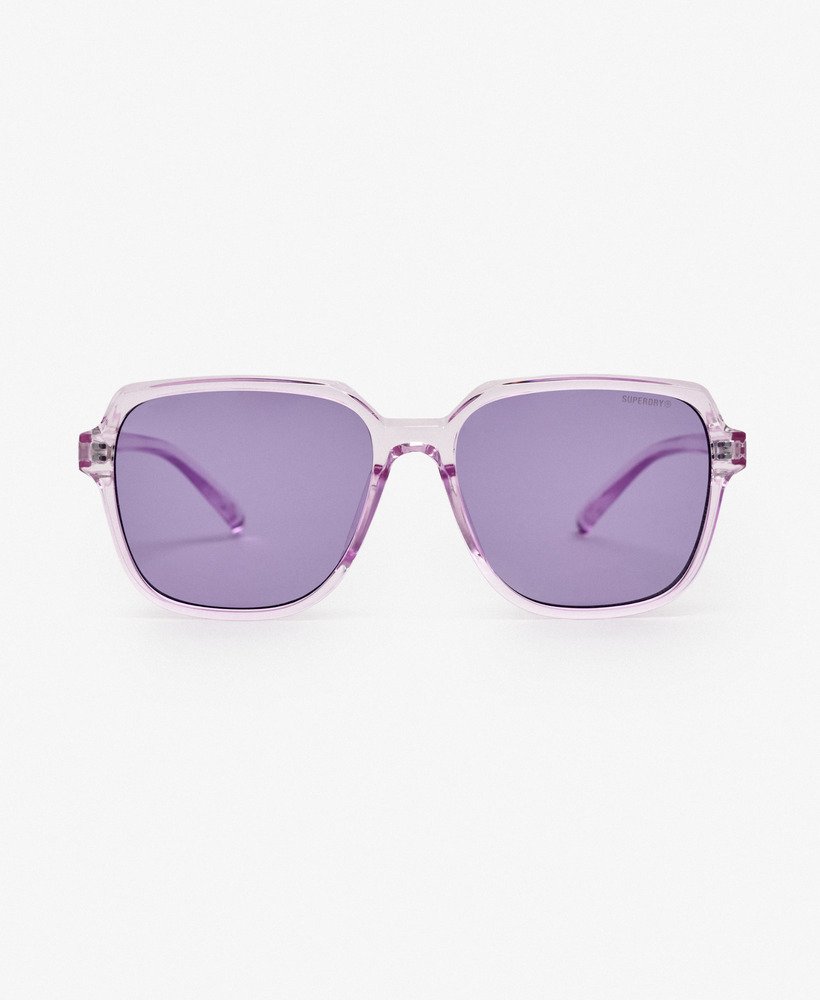 Dames Oversized Vierkante Zonnebril in lavender / paarse glazen