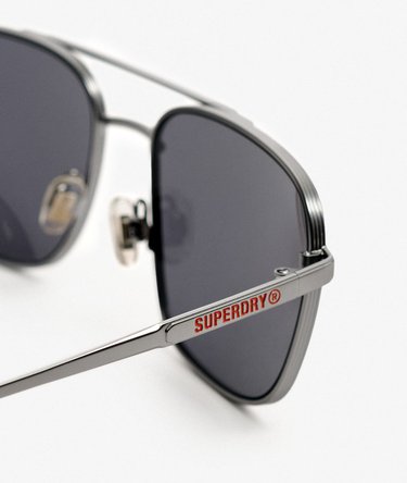 Square Metal Aviator Sunglasses Image 4