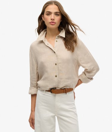 Casual boyfriend overhemd van linnen Image 1