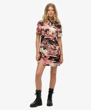 Mandarin Jacquard Mini Dress