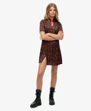Mandarin Jacquard Mini Dress