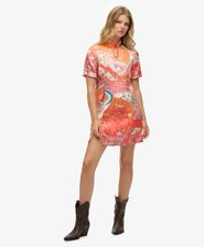 Mandarin Jacquard Mini Dress
