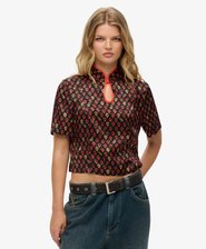 Mandarin Jacquard Top