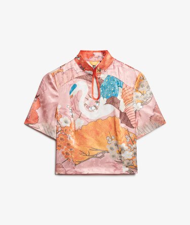 Mandarin Jacquard Top Image 6