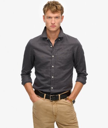 Cotton Linen Long Sleeve Shirt Image 1